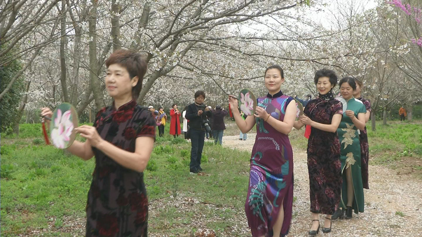 圖為游客在嬉子湖蟠龍村蟠龍灣生態(tài)園.jpg