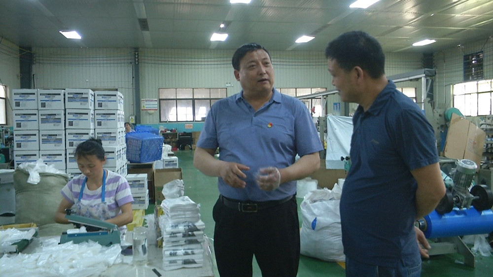 圖為汪曉清在企業(yè)走訪.jpg